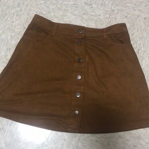 Super cute brown suede skirt